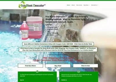 WordPress Website:  Eco Blast Descaler