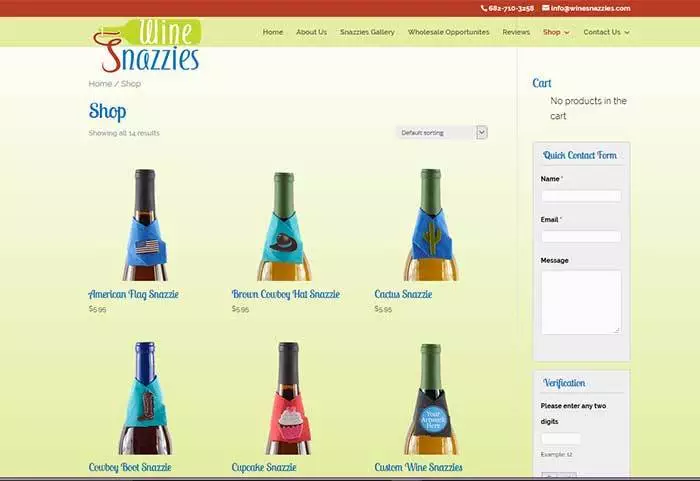 Colorado Springs wordpress websites wine snazzies