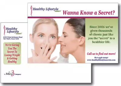 Marketing Materials:  Healthy Lifestyle Secrets Postcards