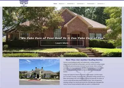 WordPress Website:  Tarrant County Roofing